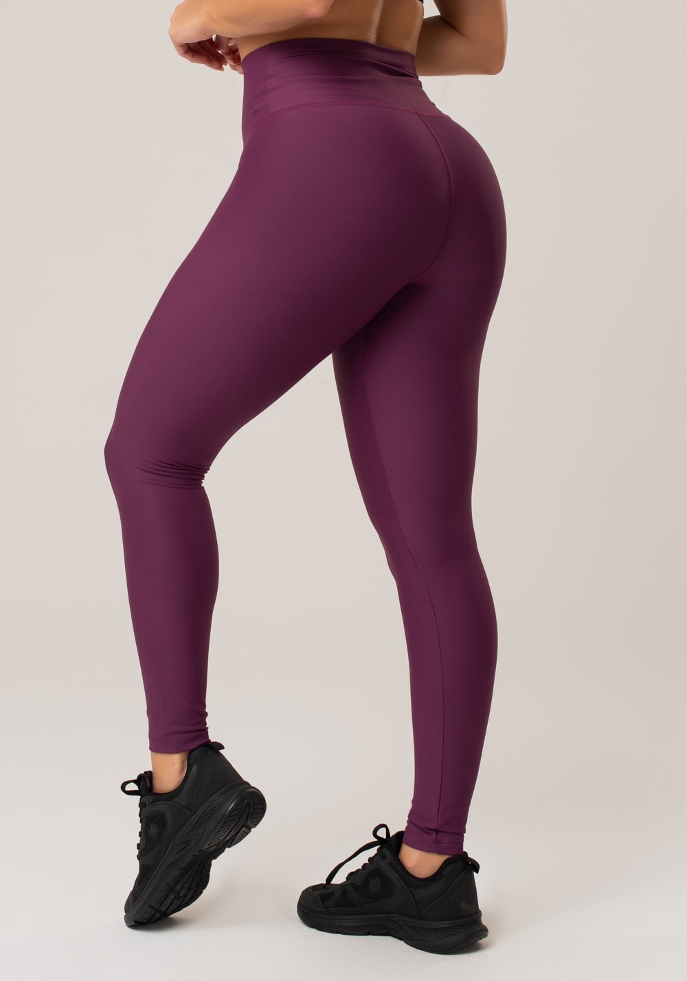 Calça legging vinho cintura alta básica
