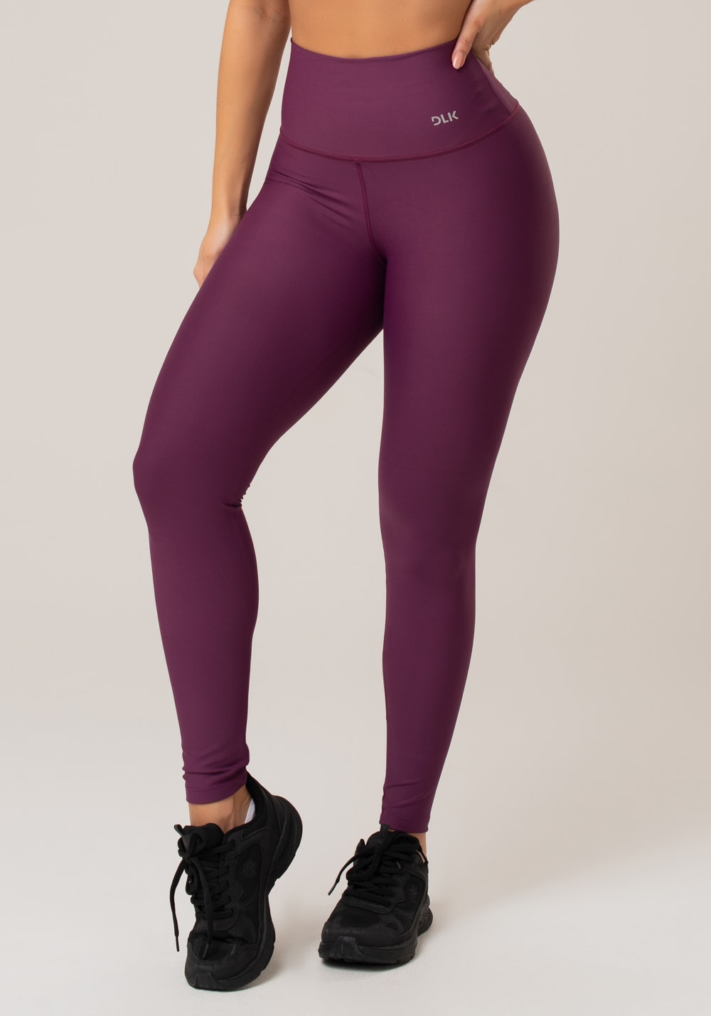 Calça legging vinho cintura alta básica