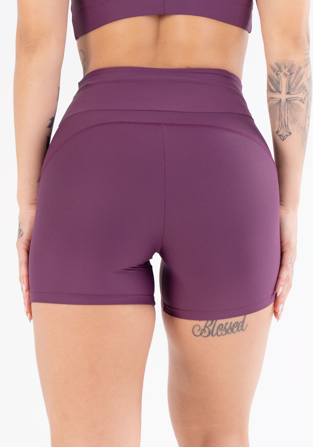 Short fitness vinho com cadarço básico
