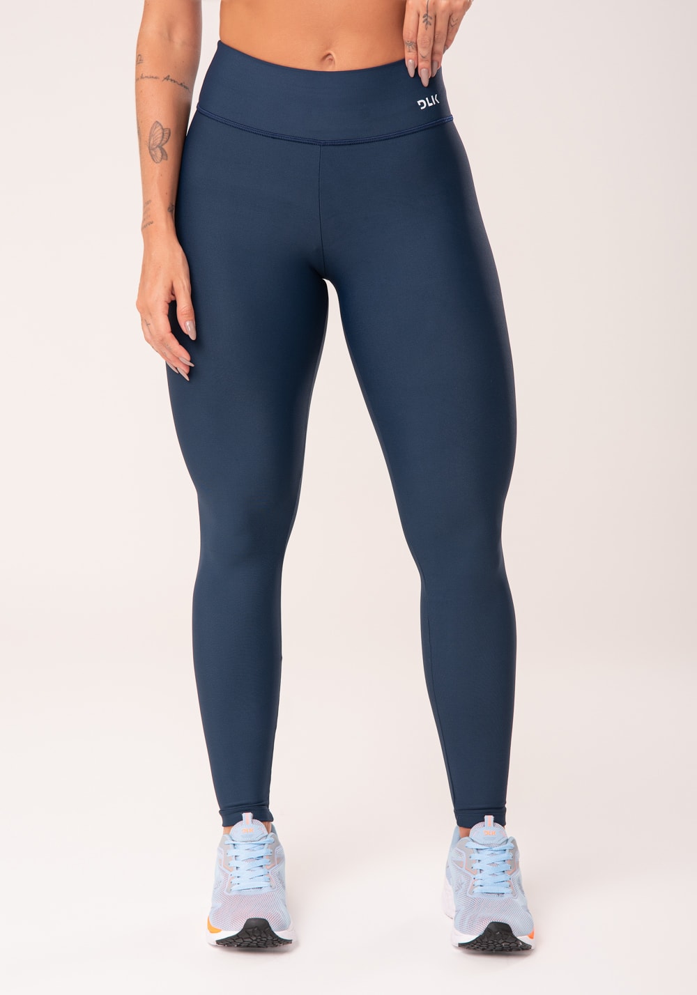 Calça legging azul marinho básica