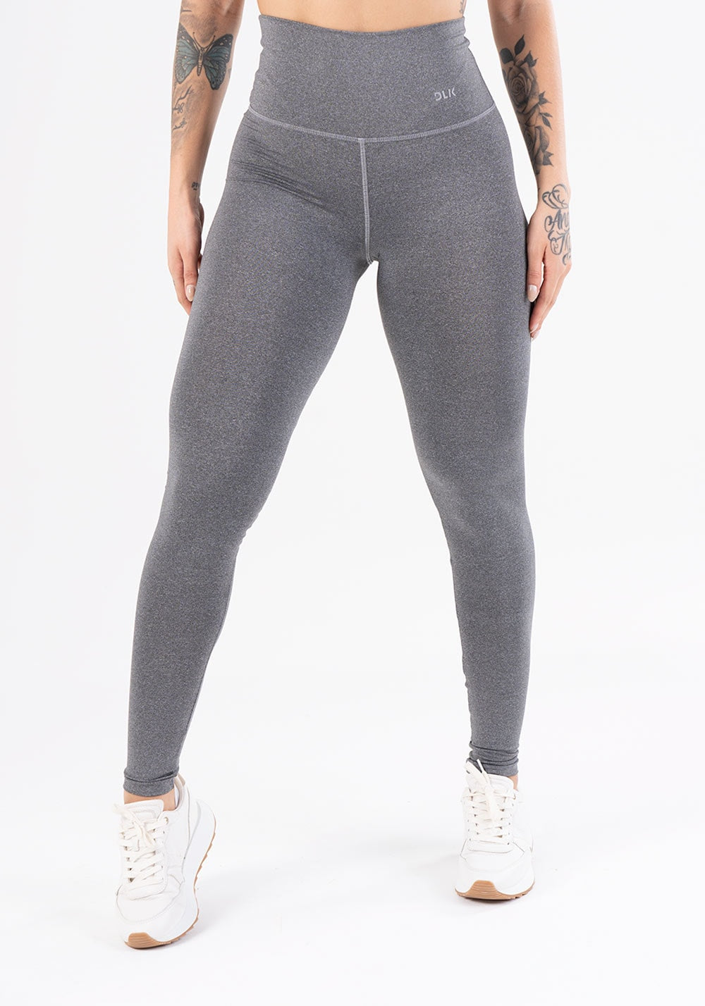 Calça legging mescla cintura alta básica