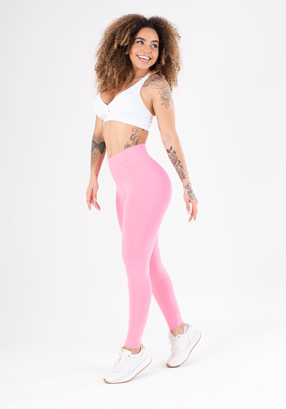 Calça legging rosa chiclete básica