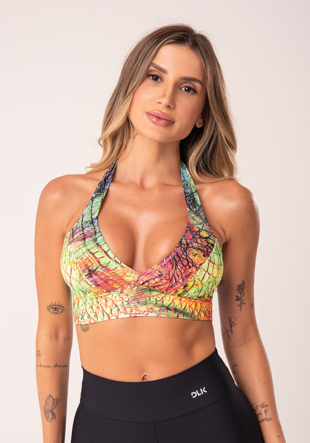 Top fitness wild estampado croco colorido