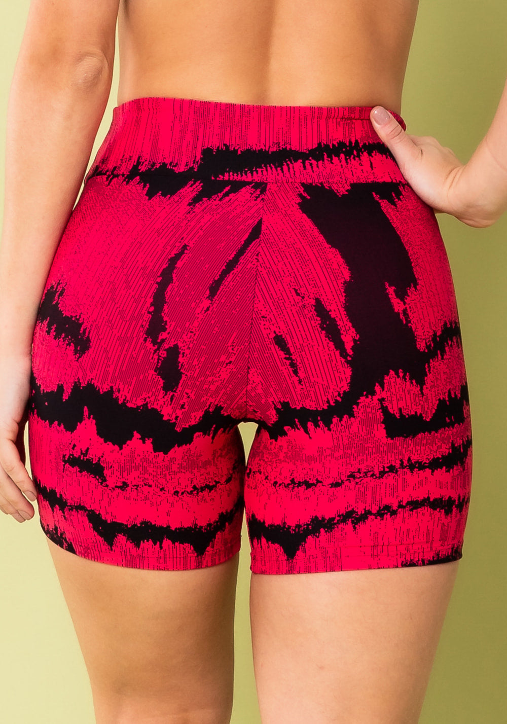 Short energy estampado frequência rosa
