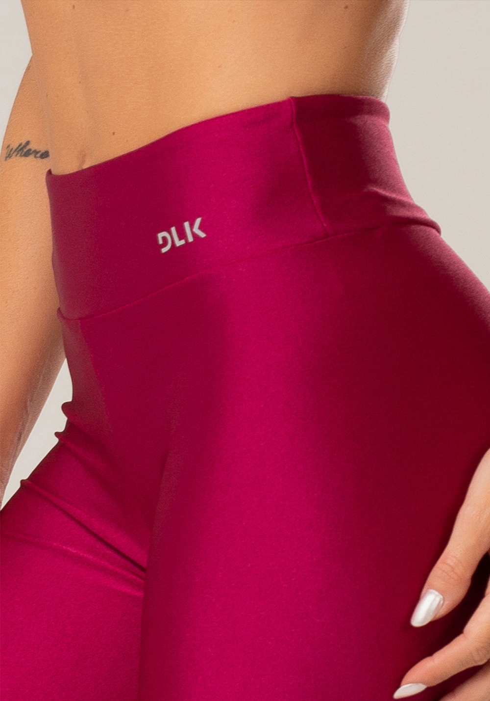 Calça legging happiness básica com brilho cereja