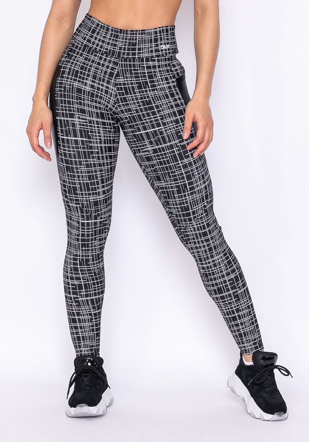 Calça legging technology com bolso lateral em cirrê matrix branco
