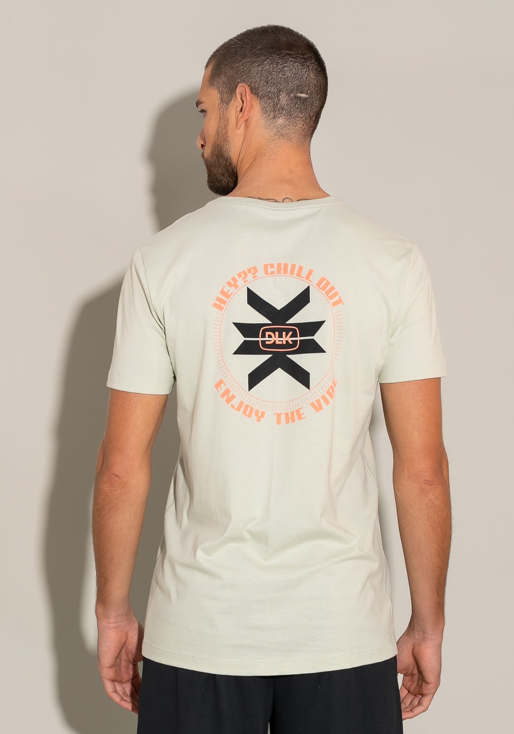 Camiseta manga curta for men enjoy the vibe areia