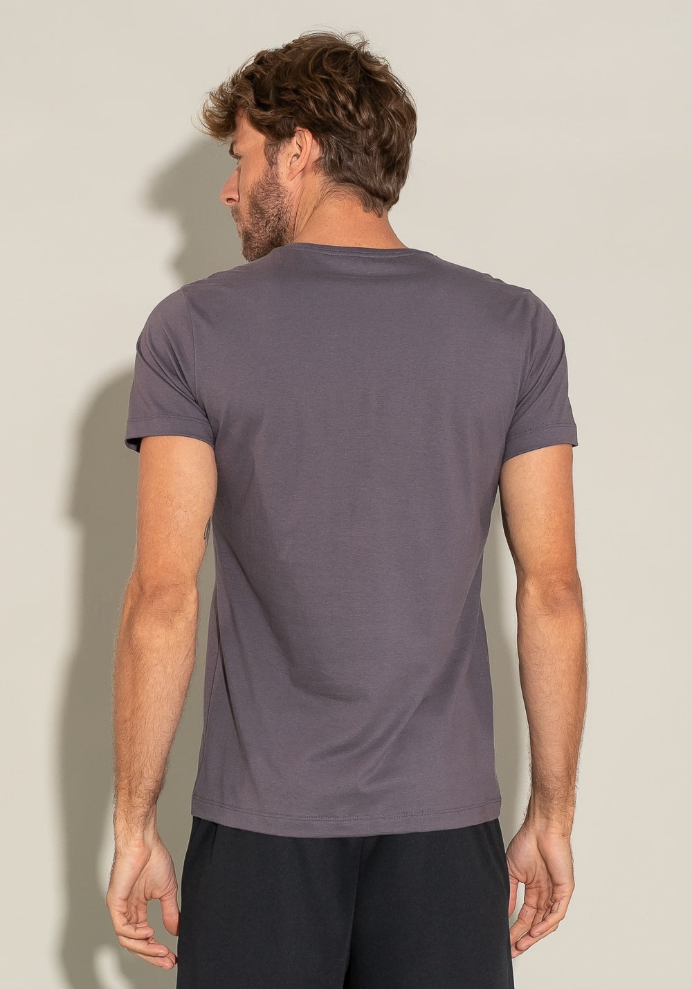 Camiseta manga curta for men slim verde escuro com silk paradise
