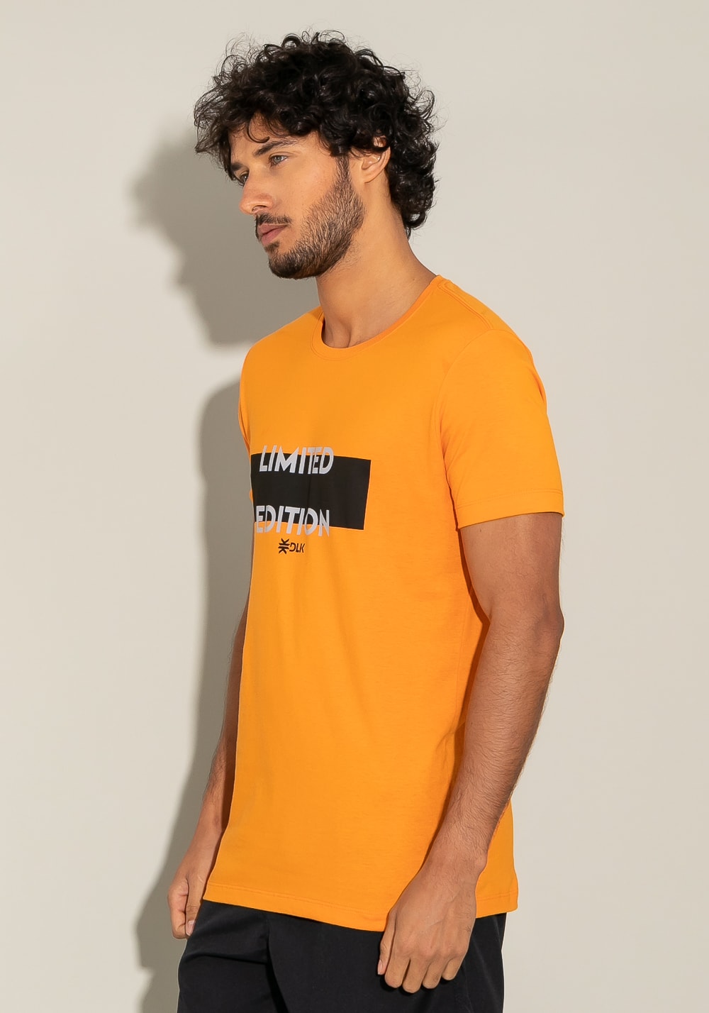 Camiseta manga curta for men motivation laranja