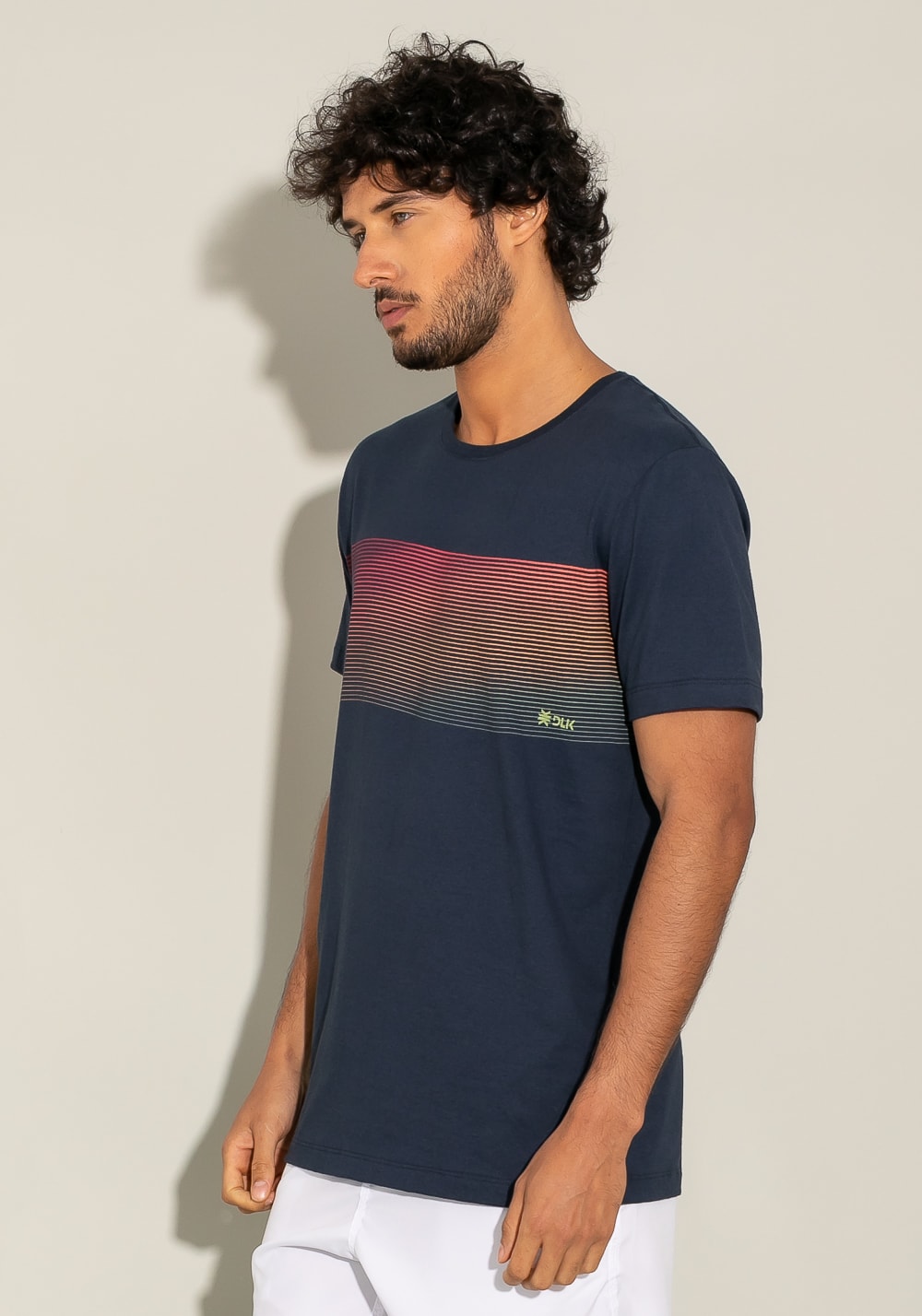 Camiseta manga curta for men wave azul marinho