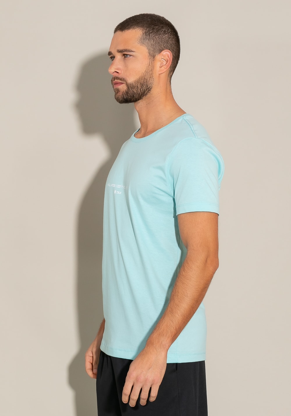 Camiseta manga curta for men slim follow verde água