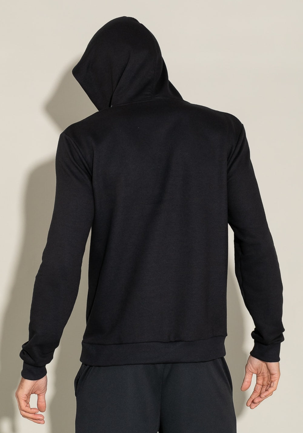 Casaco com capuz for men preto com silk cinza