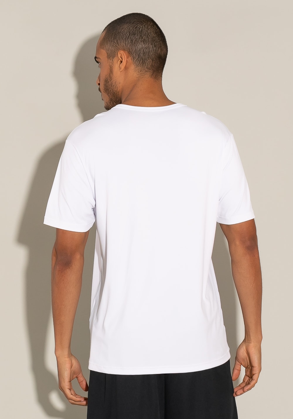 Camiseta poliamida manga curta for men branco