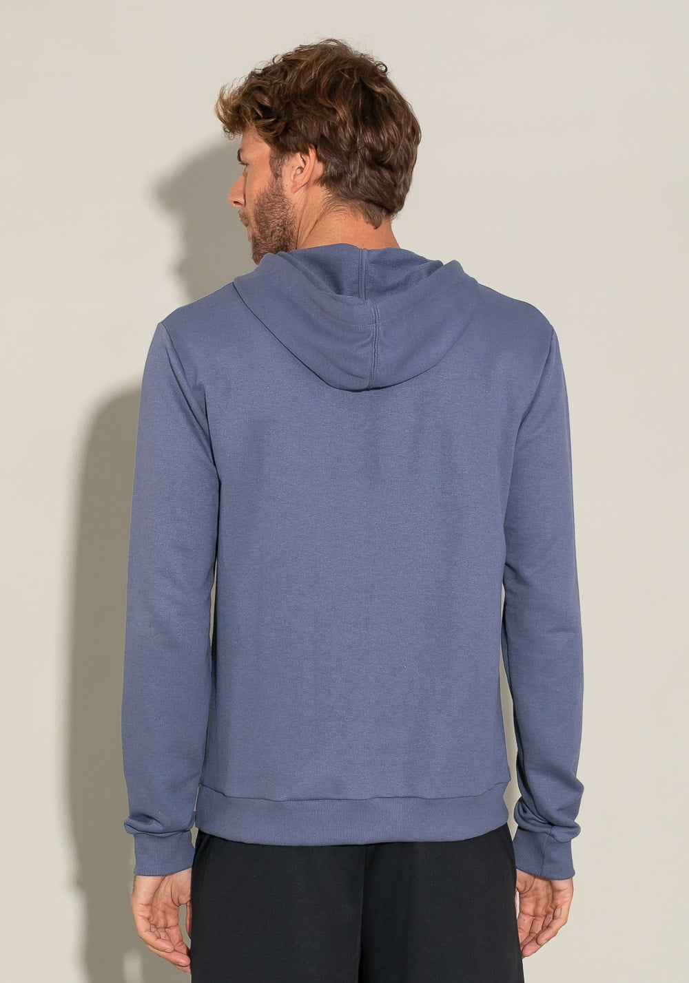 Casaco com capuz for men azul marinho com silk preto