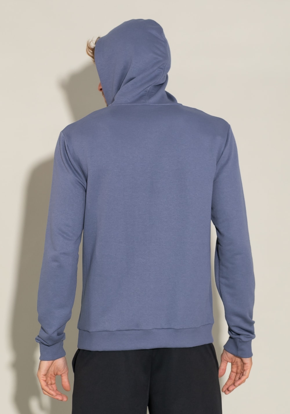 Casaco com capuz for men azul marinho com silk preto