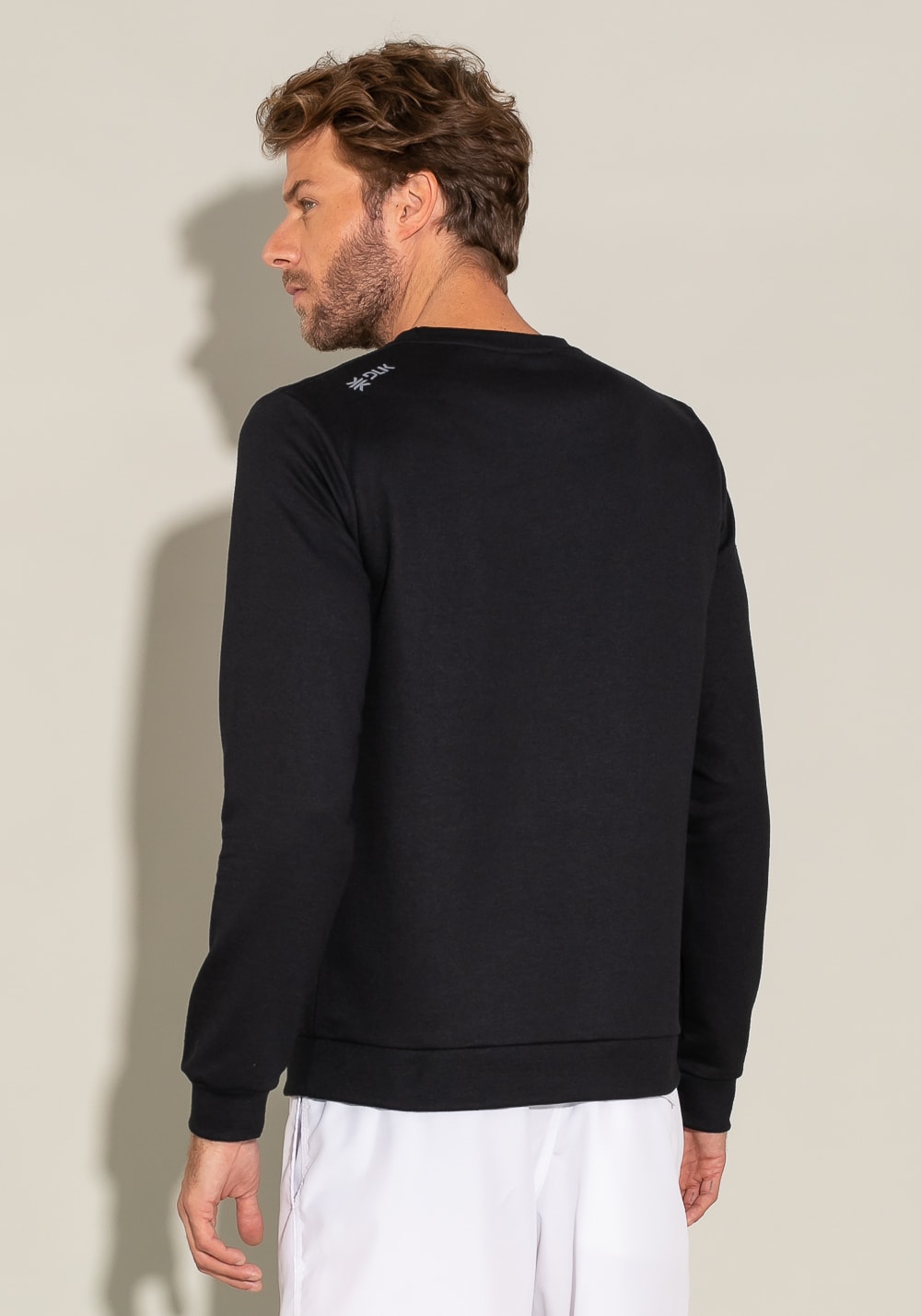 Casaco de moletom for men com silk preto