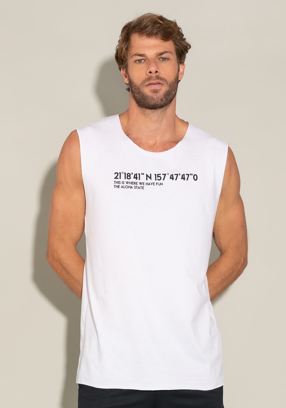 Regata cavada a fio for men hawaii branco