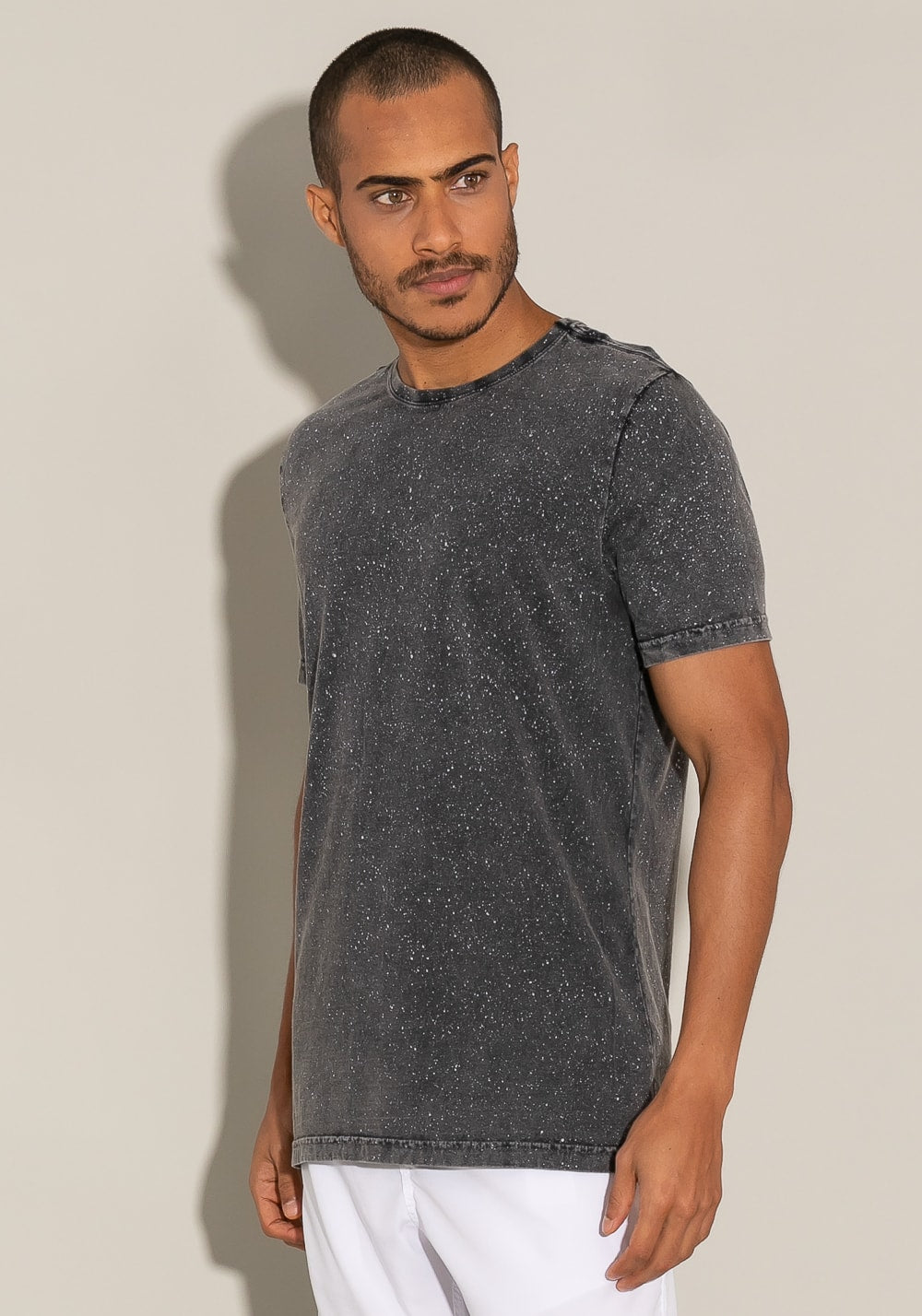 Camiseta manga curta estonada for men preto
