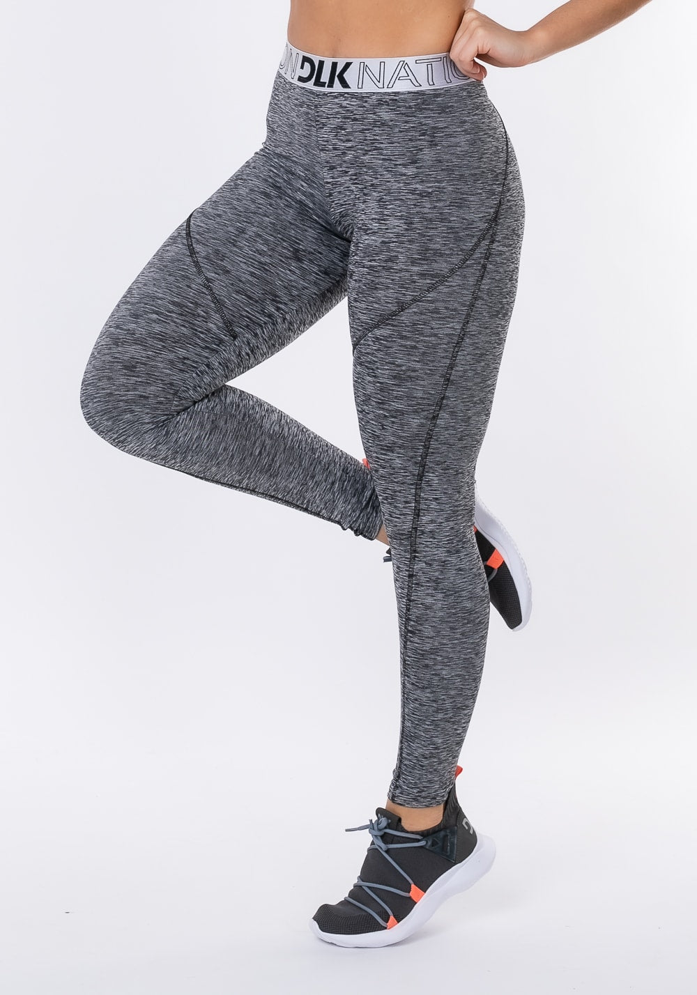Calça legging nation com elástico no cós mescla