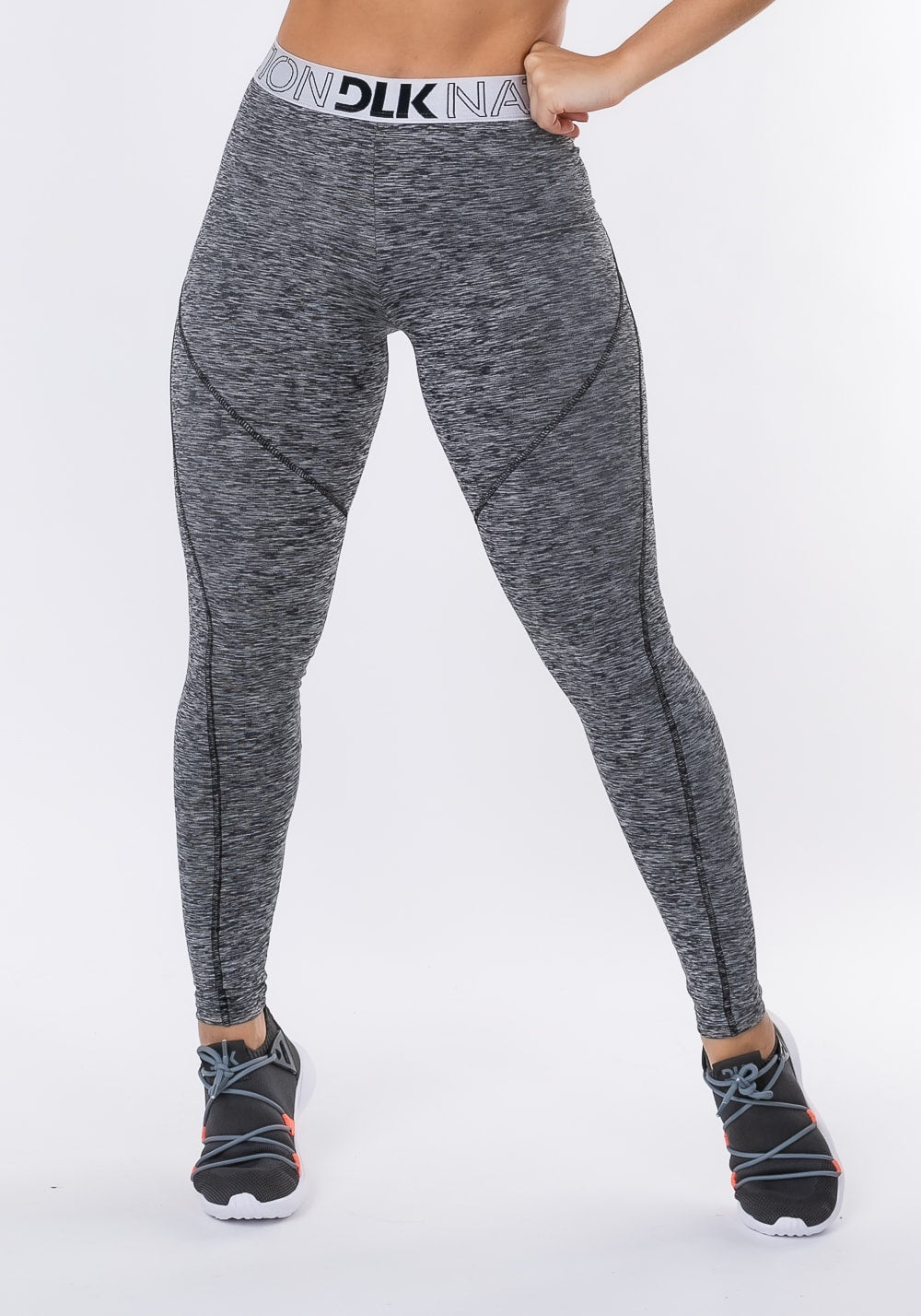 Calça legging nation com elástico no cós mescla