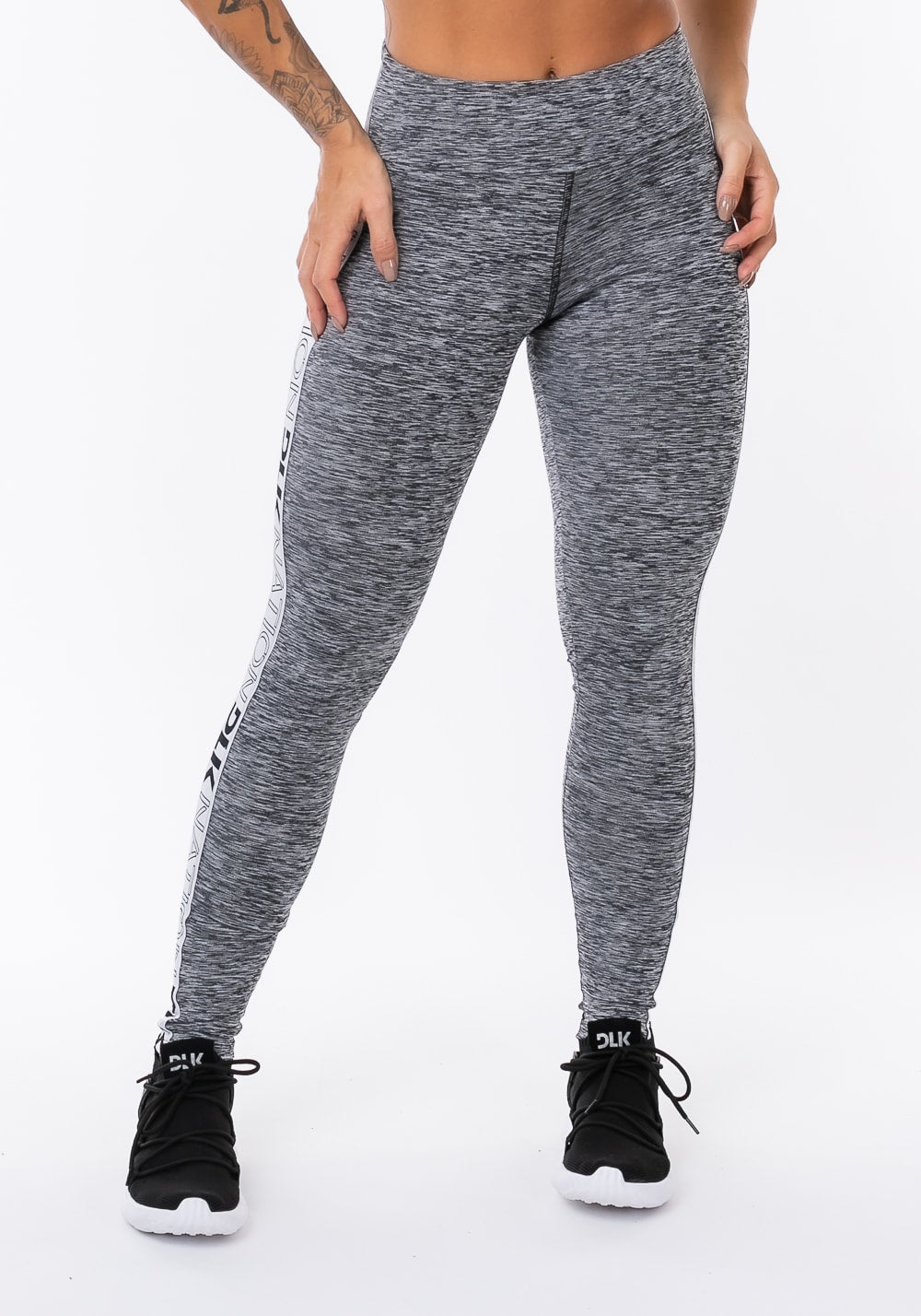Calça legging nation com elástico na lateral mescla