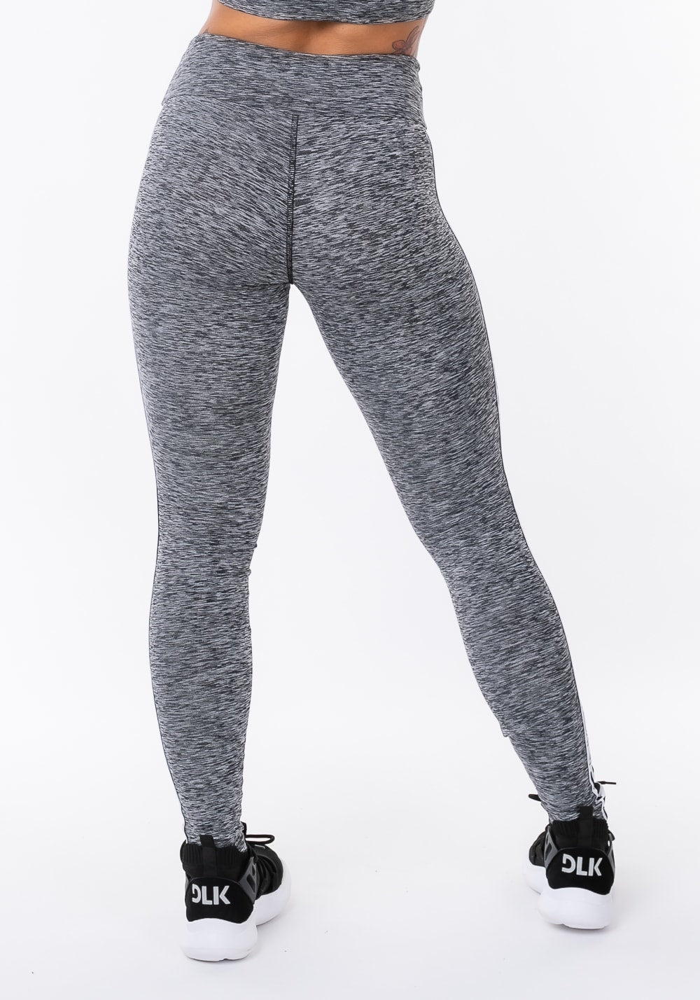 Calça legging nation com elástico na lateral mescla