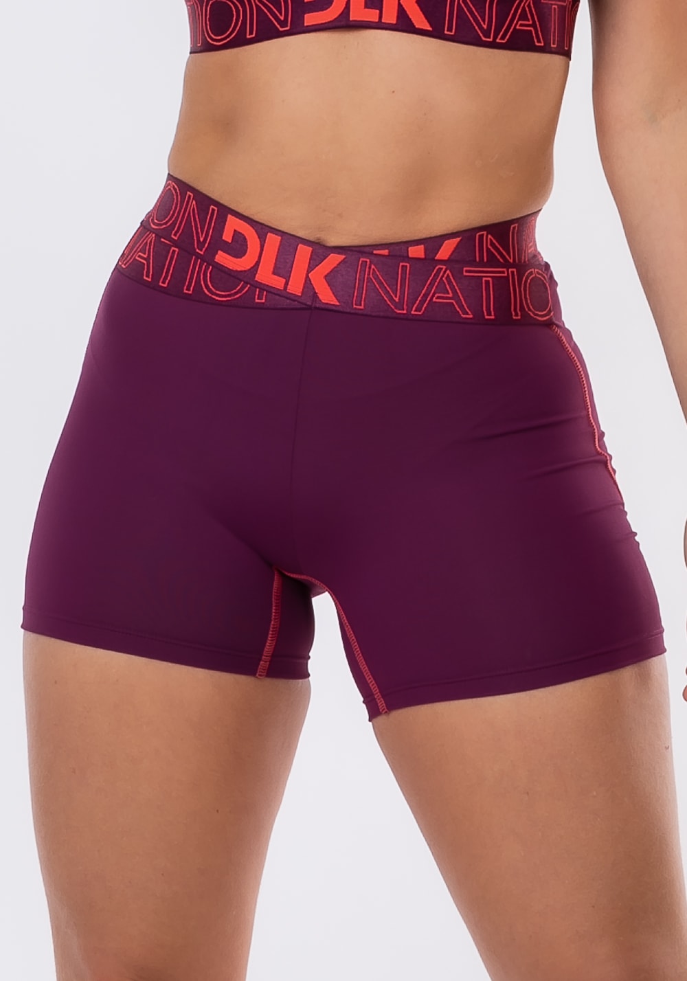 Short nation com elástico cruzado vinho
