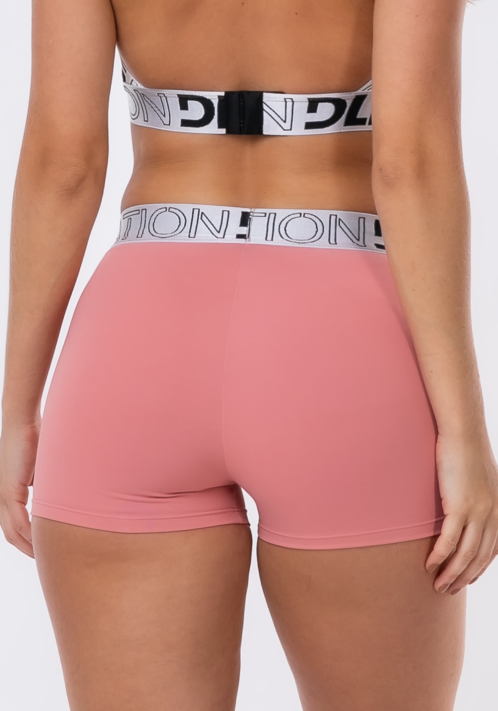 Short nation com elástico na cintura rosa