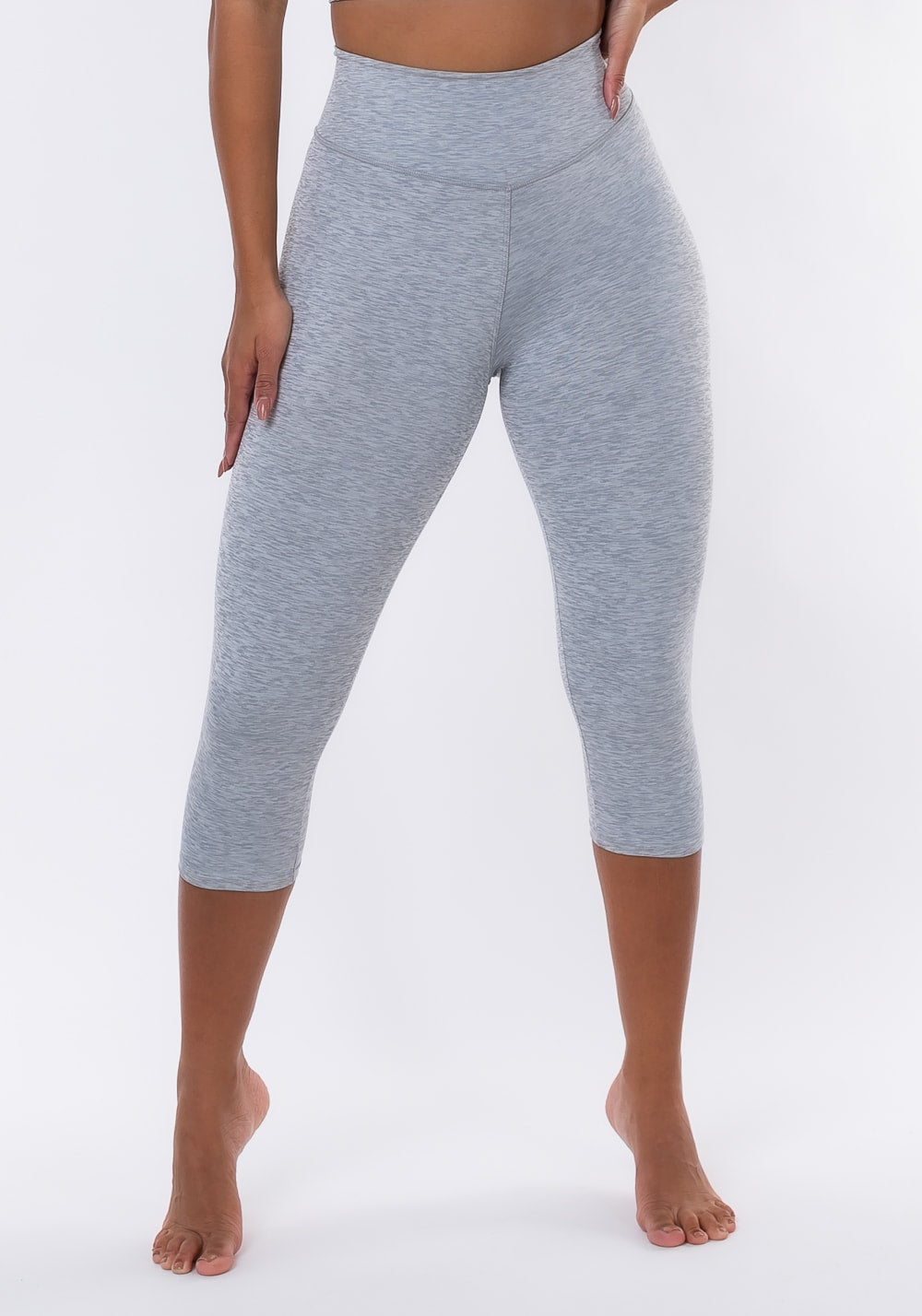 Calça corsário nation com bolso no cós cinza