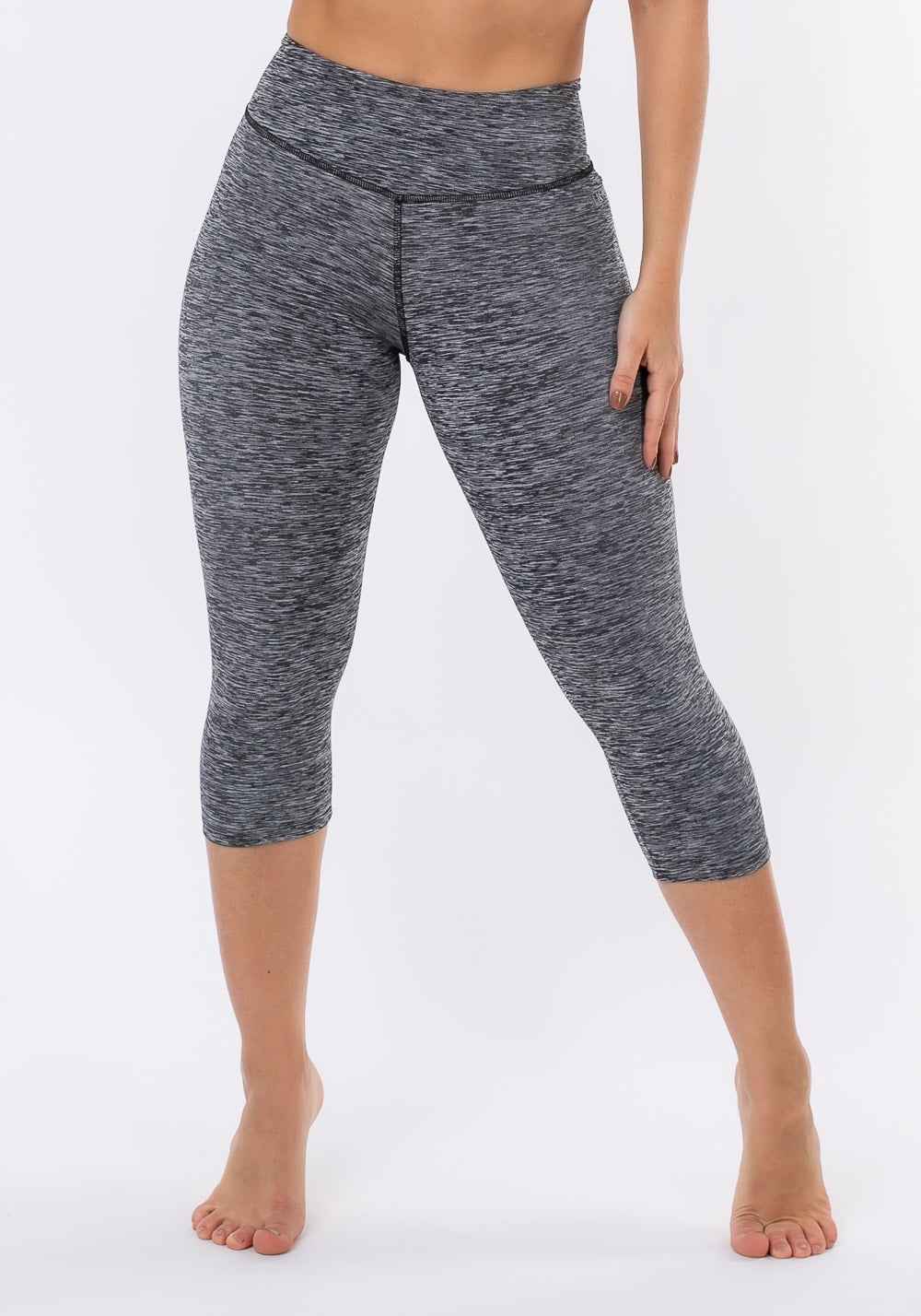 Calça corsário nation com bolso no cós mescla