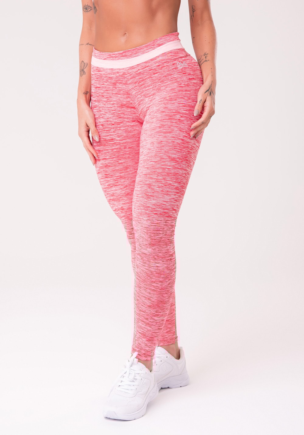 Calça legging nation com recorte no cós rosa