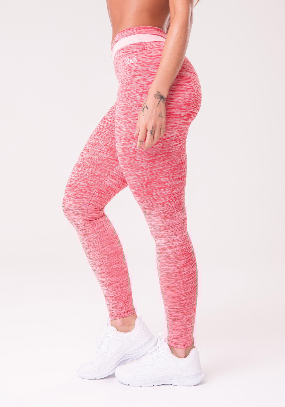 Calça legging nation com recorte no cós rosa