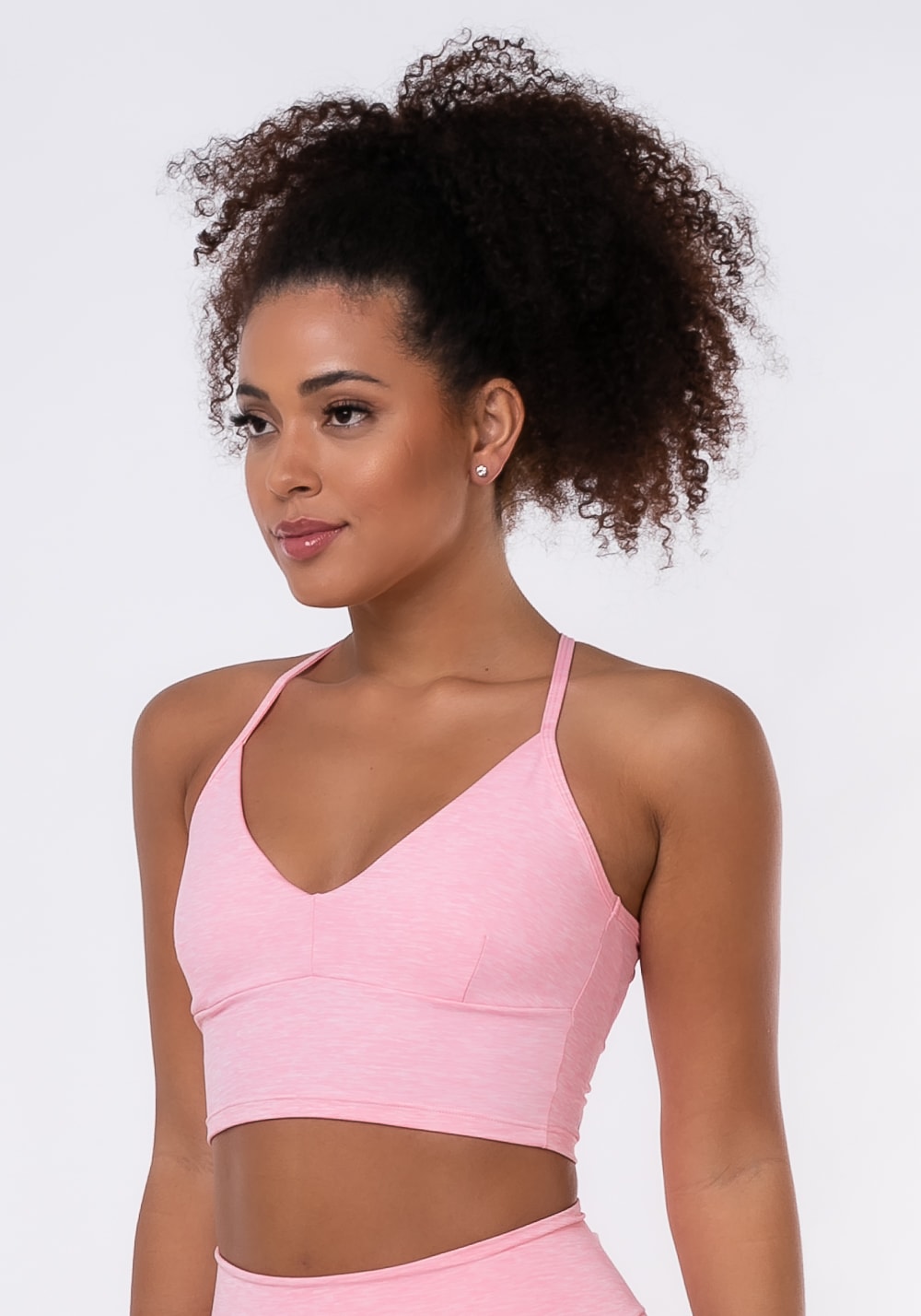 Cropped bojo removível nation alças cruzadas rosa