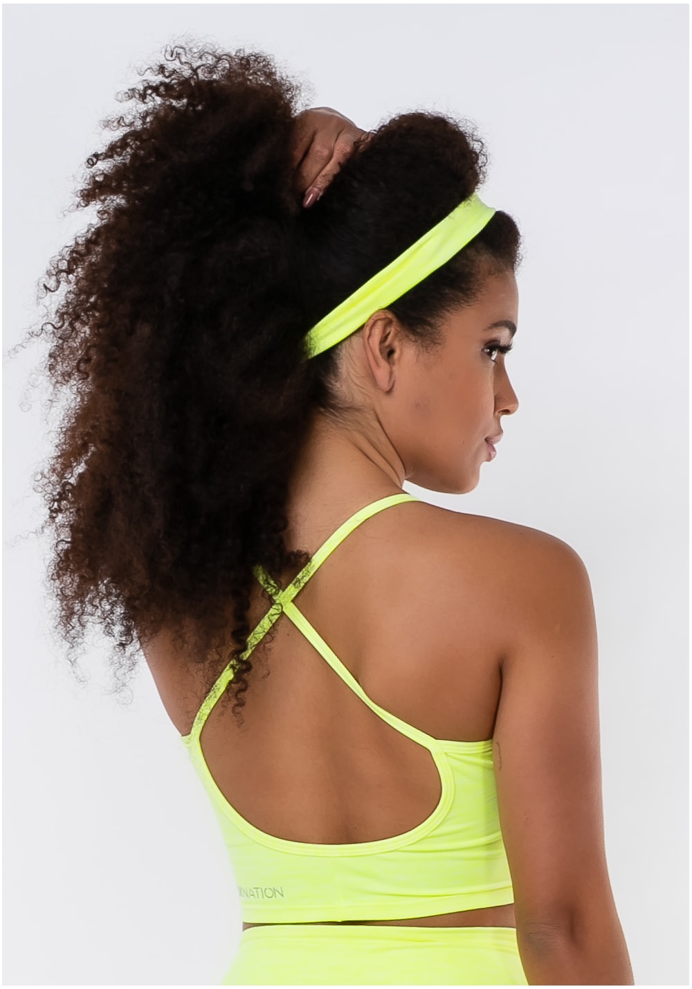 Cropped bojo removível nation alças cruzadas amarelo