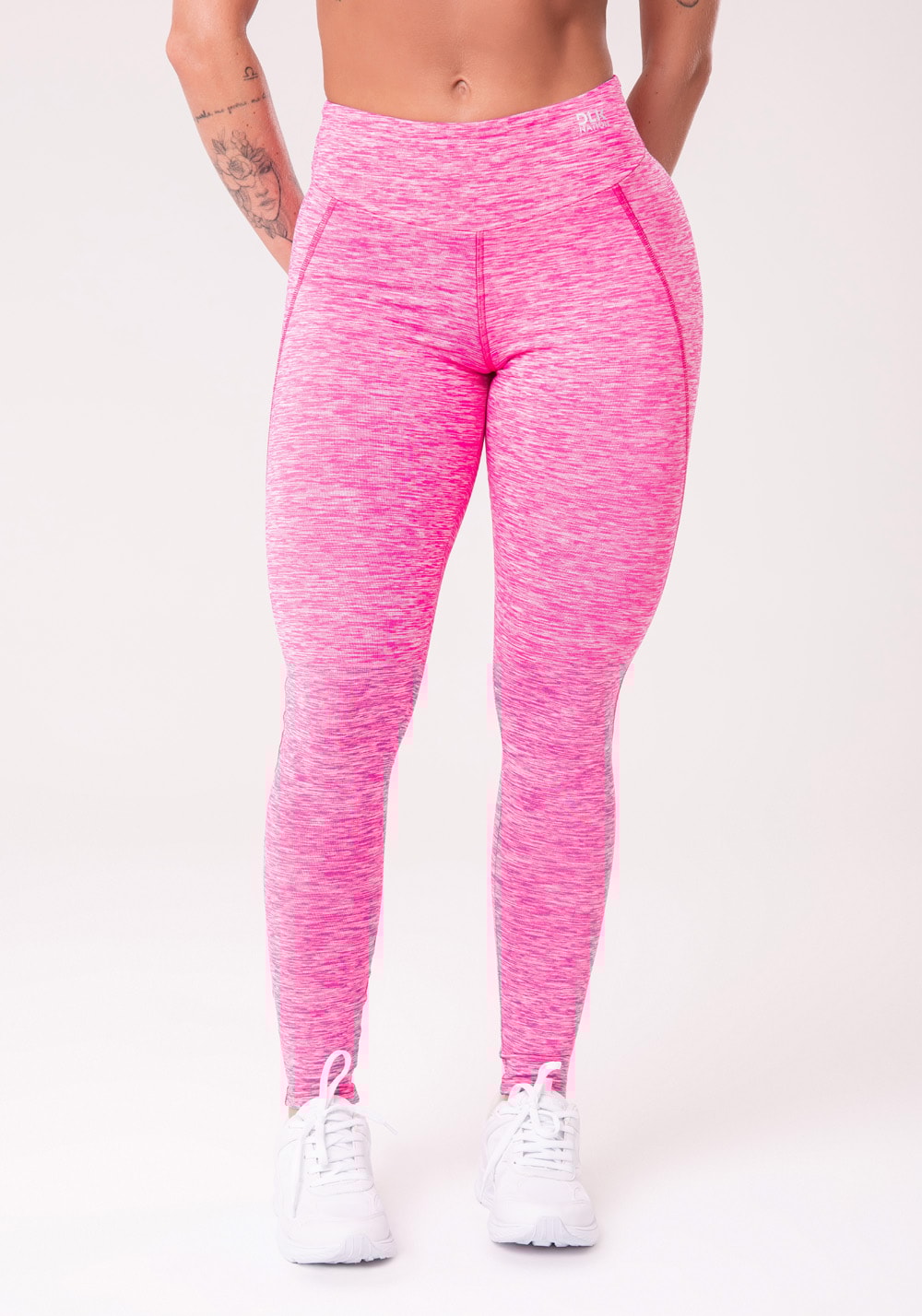 Calça legging com costura lateral nation rosa