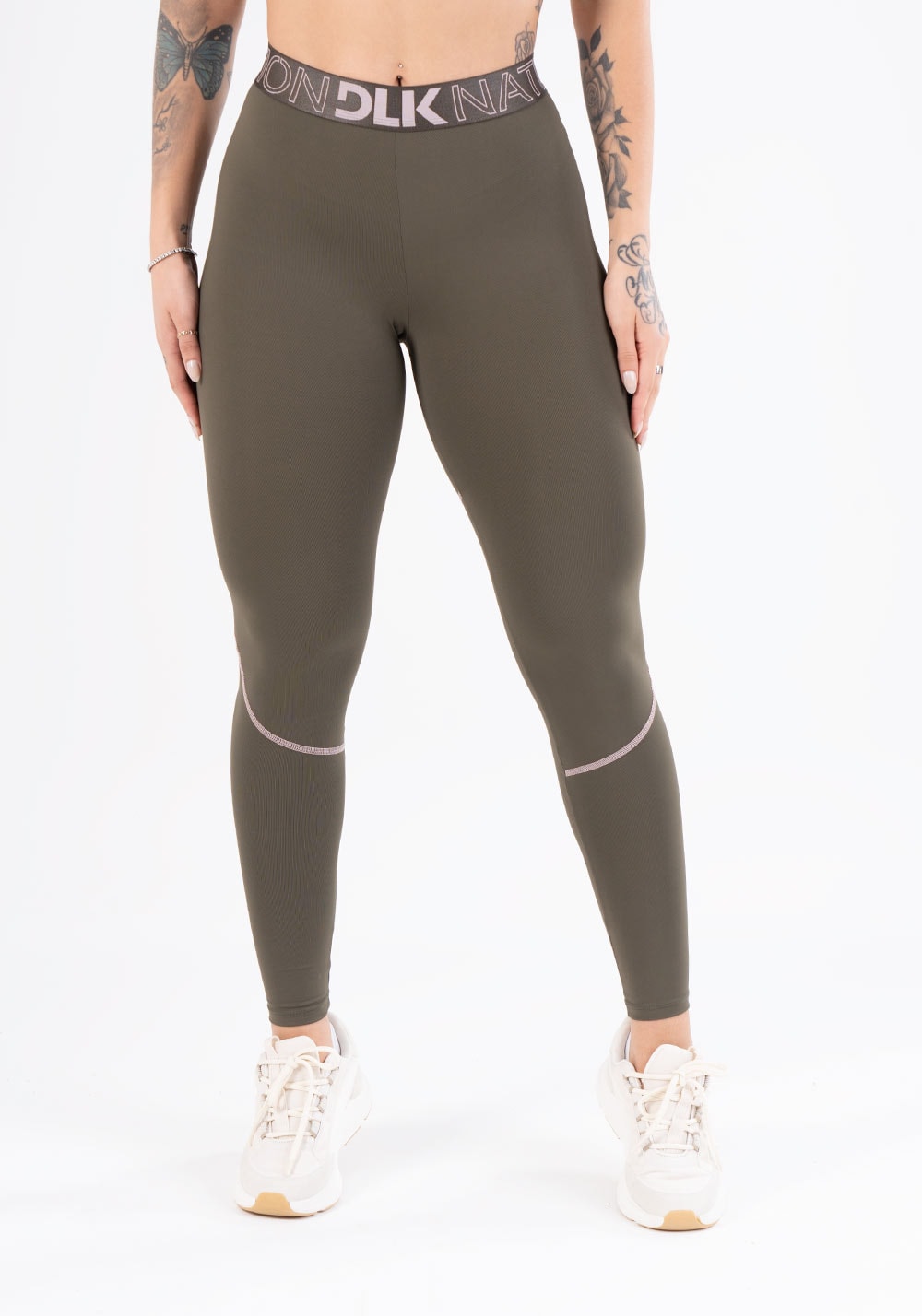 Calça legging nation elástico personalizado verde militar