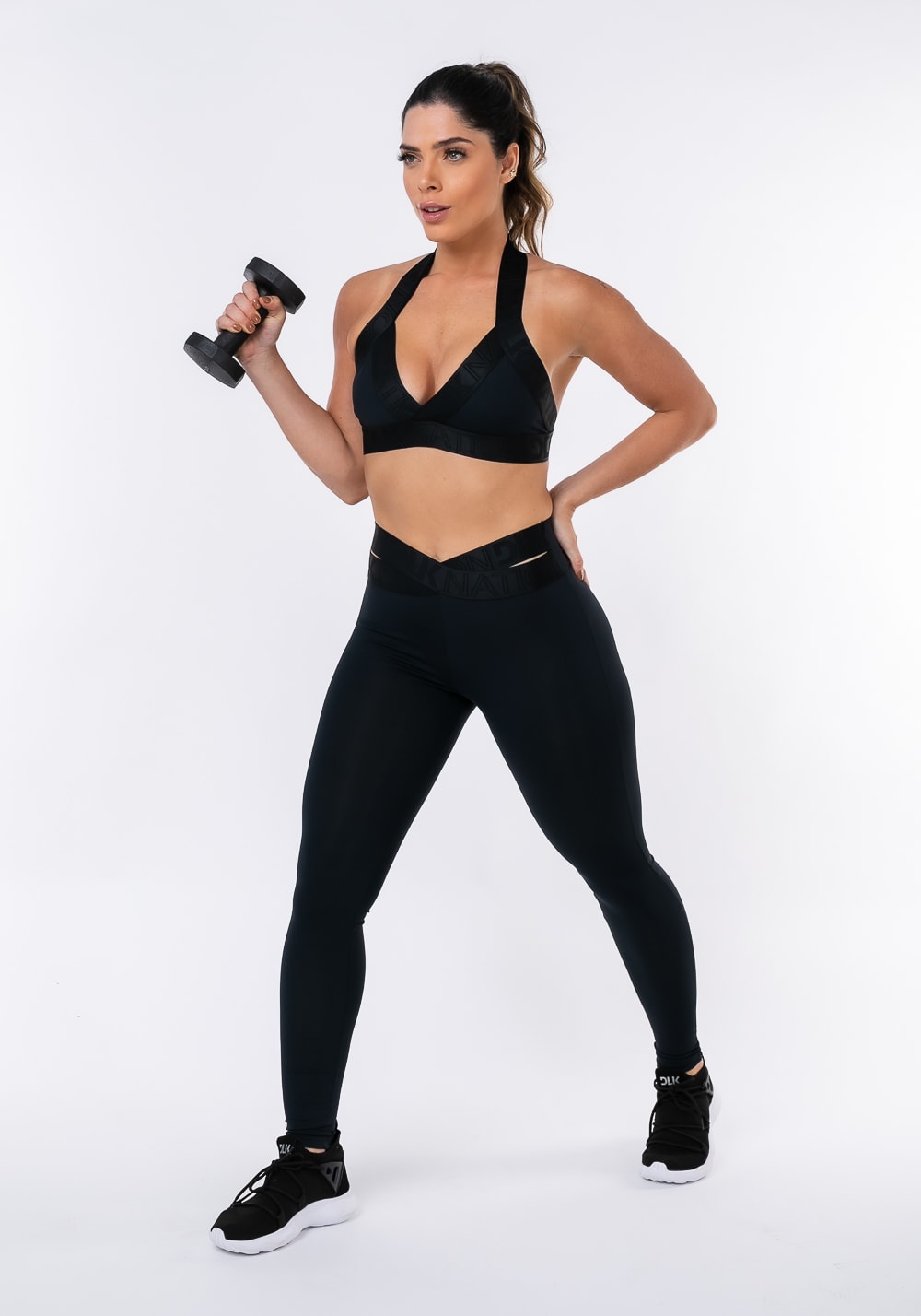 Calça legging nation elástico personalizado preto
