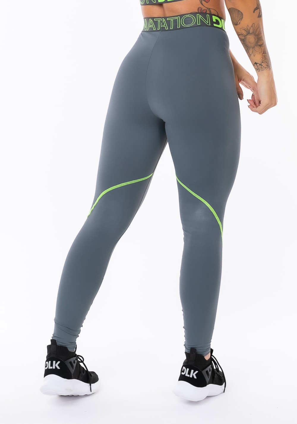 Calça legging nation elástico personalizado grafite