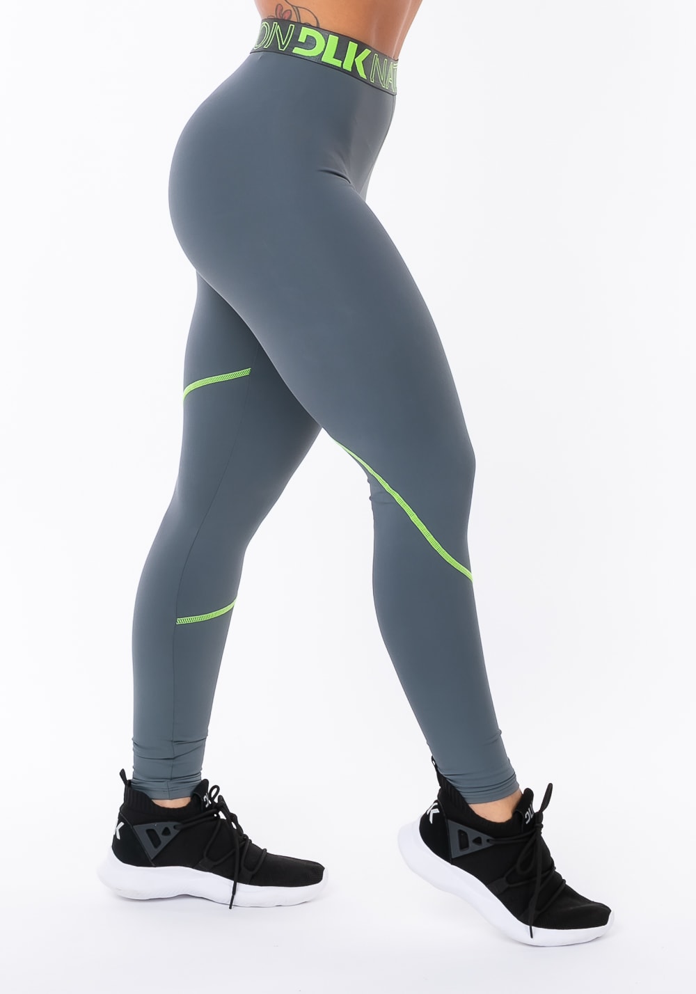 Calça legging nation elástico personalizado grafite