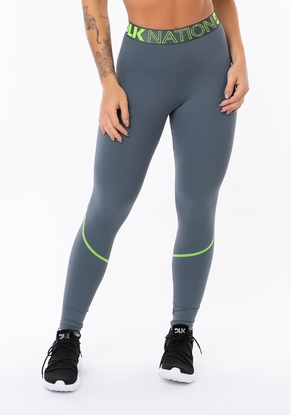 Calça legging nation elástico personalizado grafite