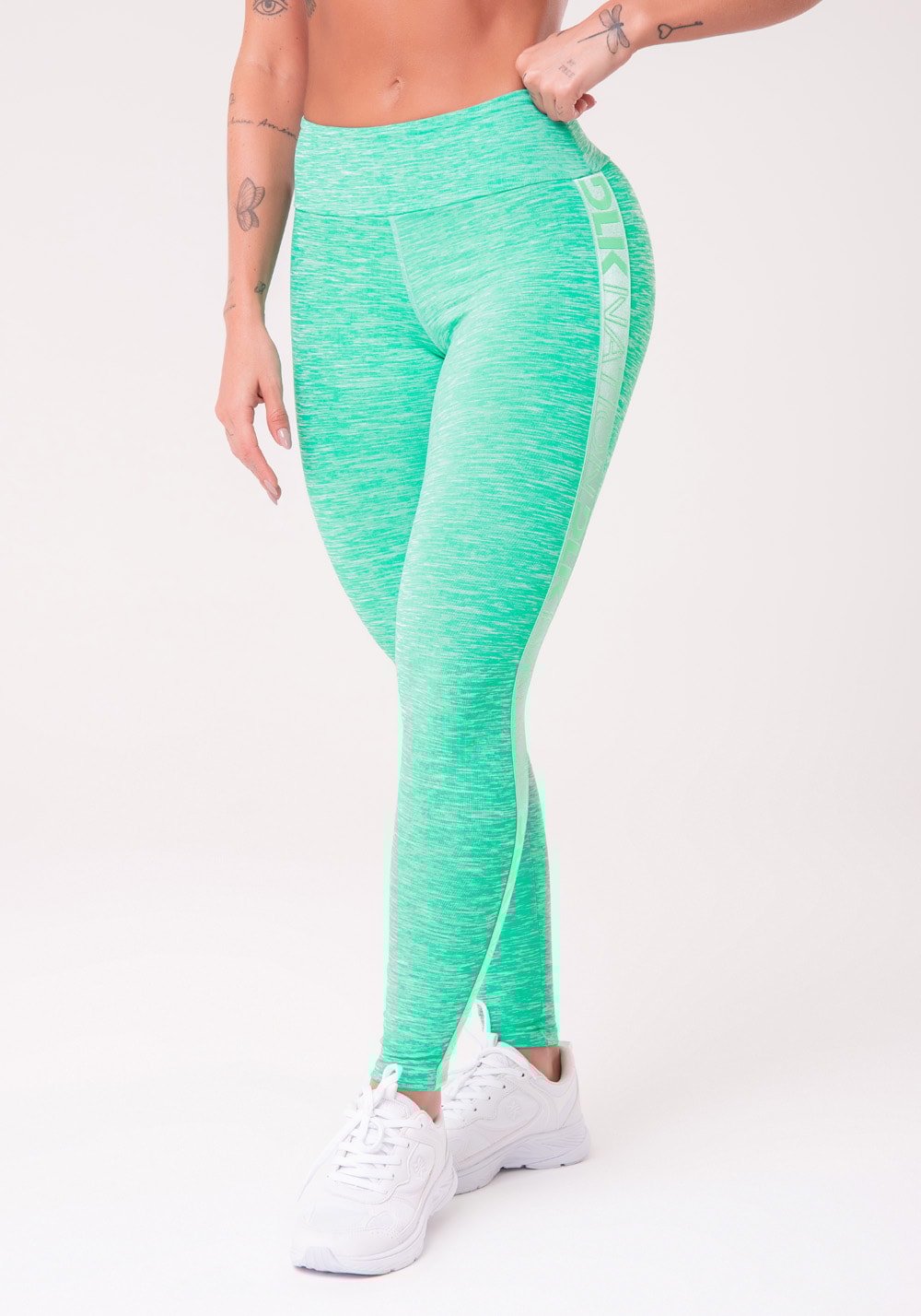 Calça legging nation com elástico na lateral verde