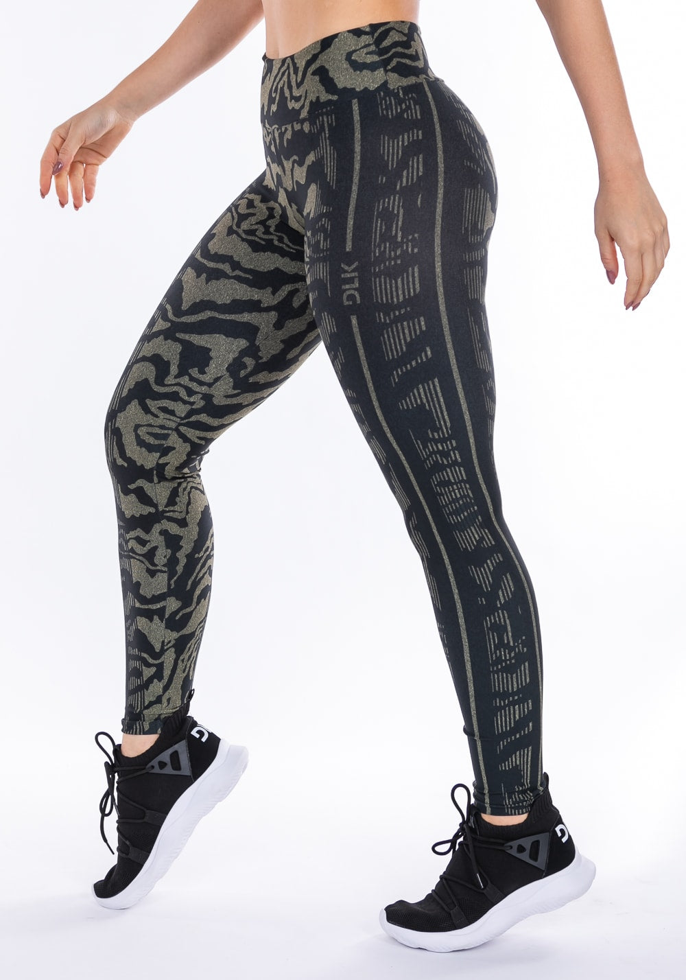 Calça legging sublimada printed new skin amarelo