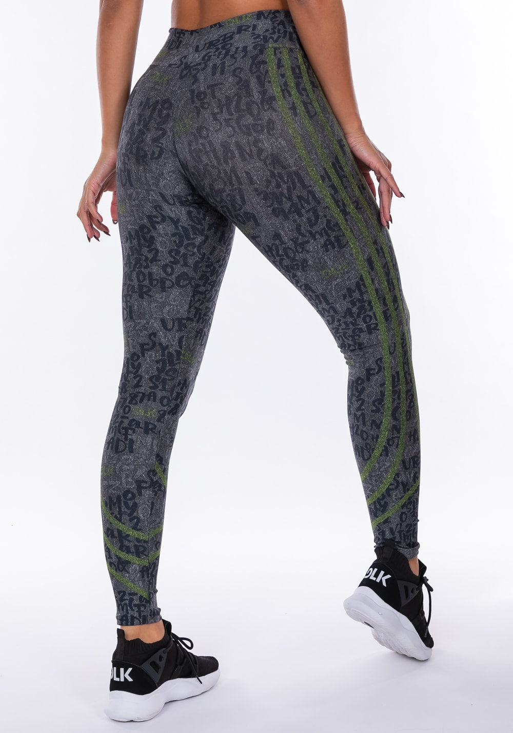 Calça legging sublimada printed lettering