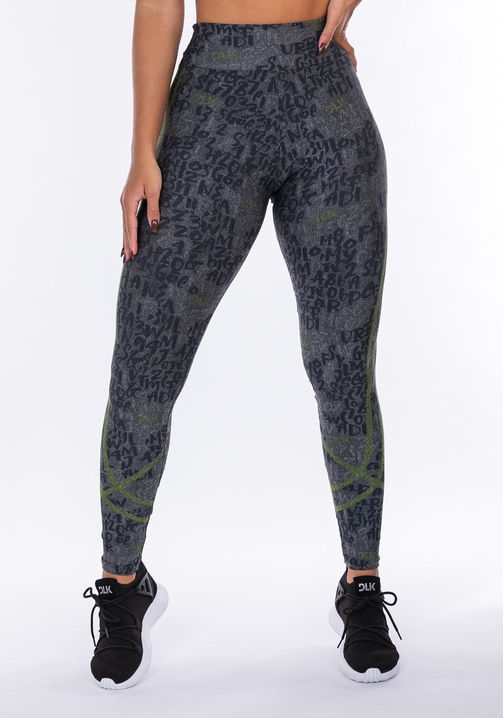 Calça legging sublimada printed lettering