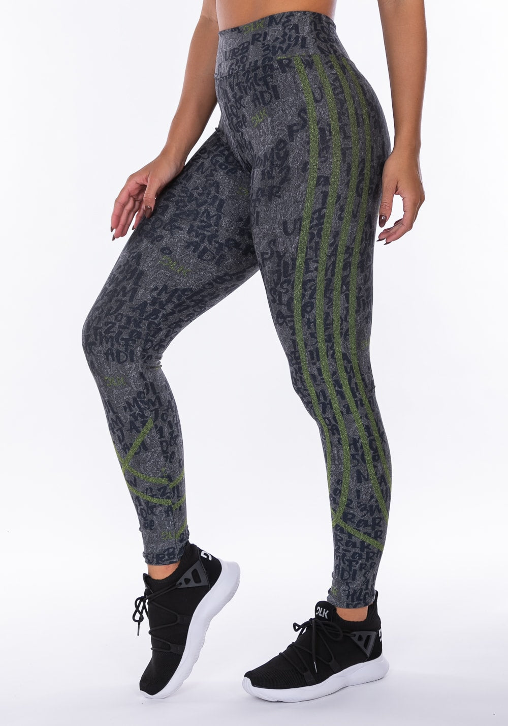 Calça legging sublimada printed lettering