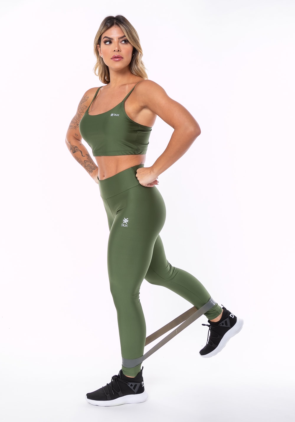 Calça legging equilibrium verde militar