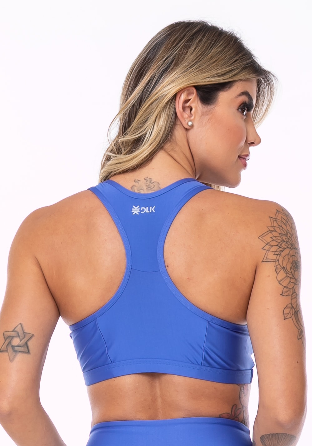 Top equilibrium azul com bojo modelo nadador