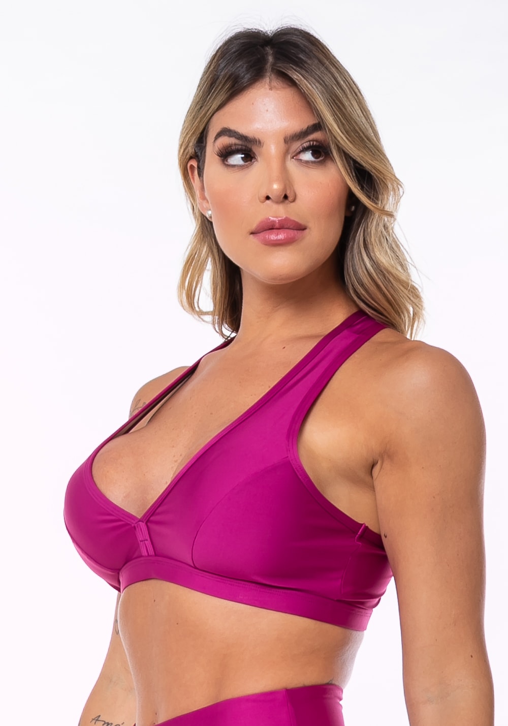 Top equilibrium pink com bojo modelo nadador