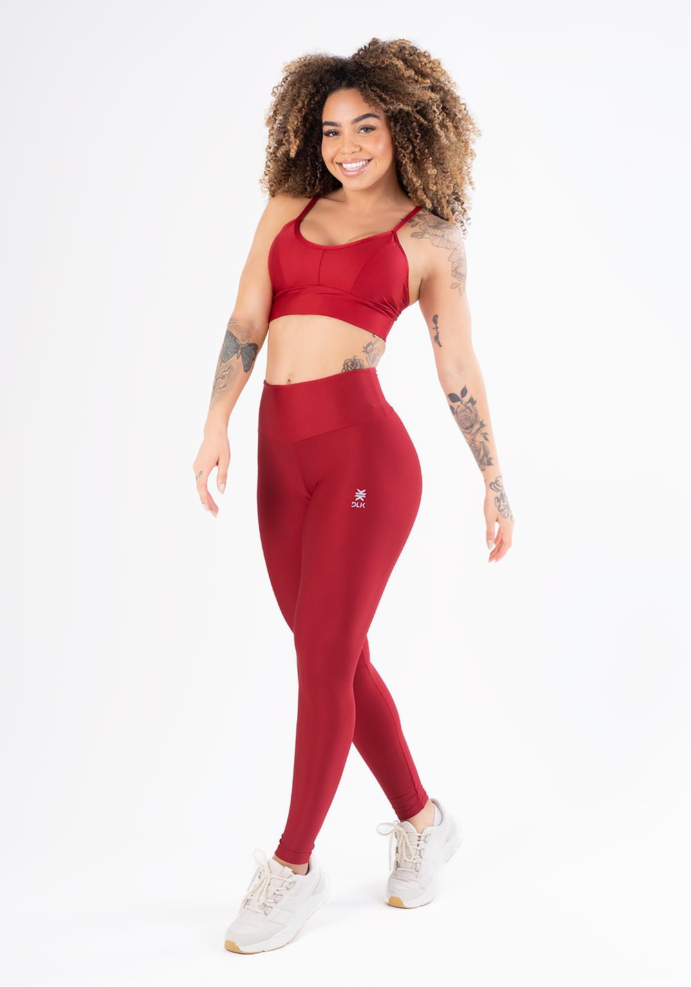 Top equilibrium vermelho com bojo e alças finas