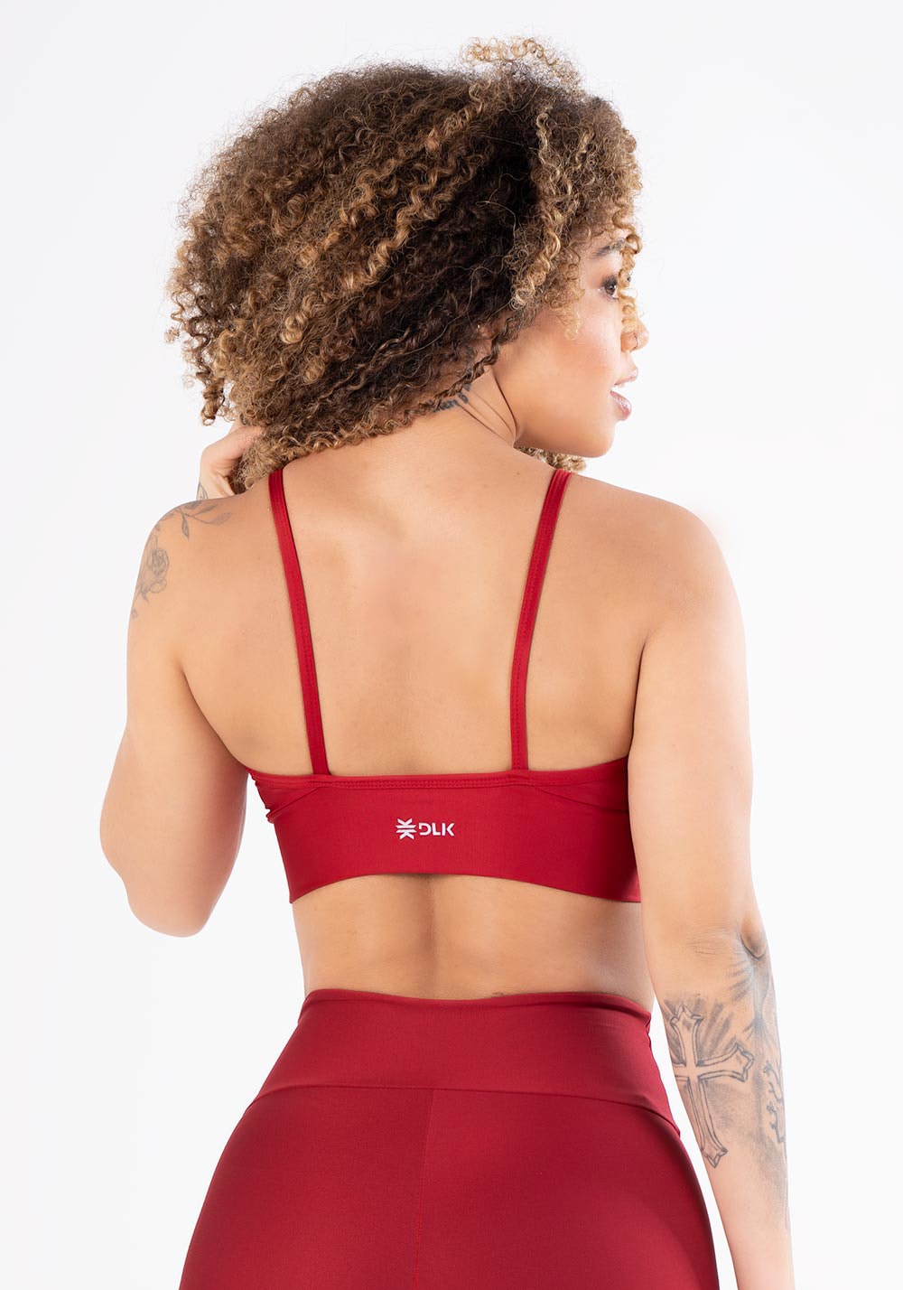 Top equilibrium vermelho com bojo e alças finas
